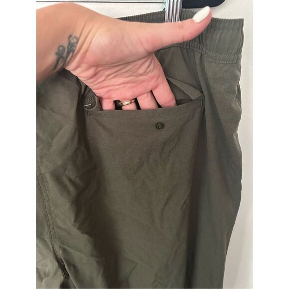 L.L. Bean Olive Green Lined Warm Windbreakers Drawstring Size XXL Men’s Pants - Picture 13 of 16